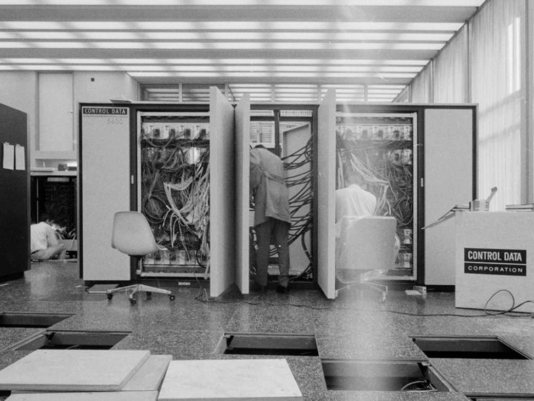 Installation of the CDC 6500/6400, photo: ETH Library